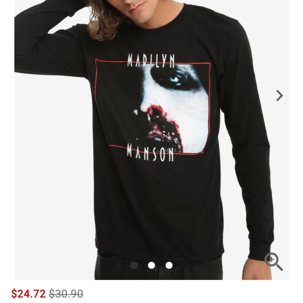 ISO Hot topic Marilyn Manson (S)aint long sleeve shirt